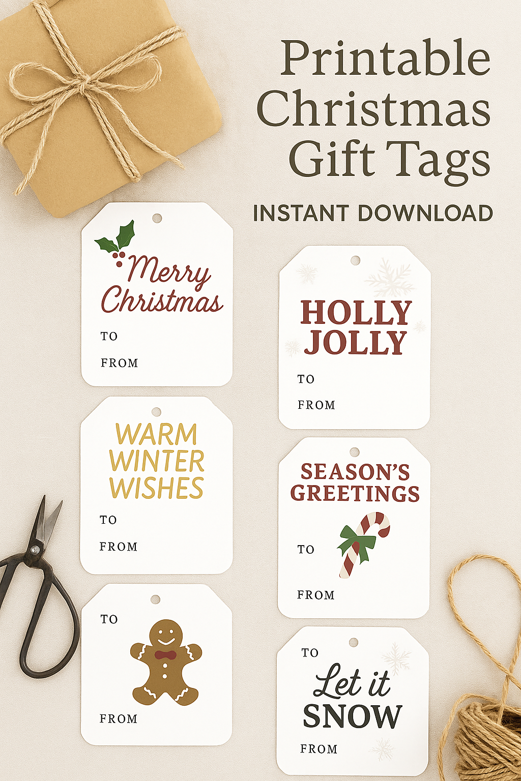 printable Christmas gift tags